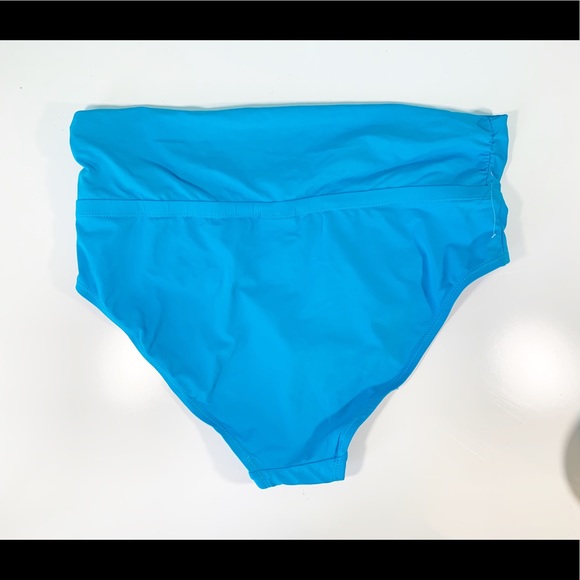 light blue high waisted bikini bottoms